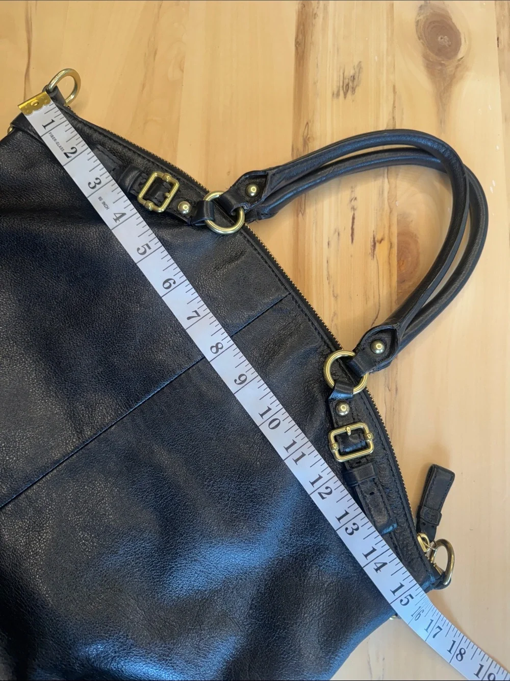 Coach Madison Lindsey Satchel Black Leather missing crossbody strap